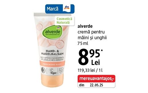 alverde cremă pentru mâini
