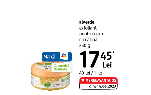 alverde exfoliant de corp