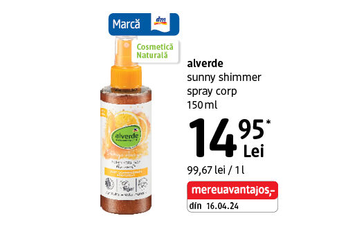 alverde spray pentru corp