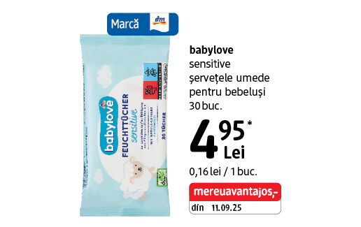 babylove șervețele umede