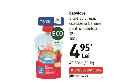 babylove piure cu cireșe