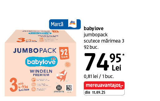 babylove scutece mărimea 3