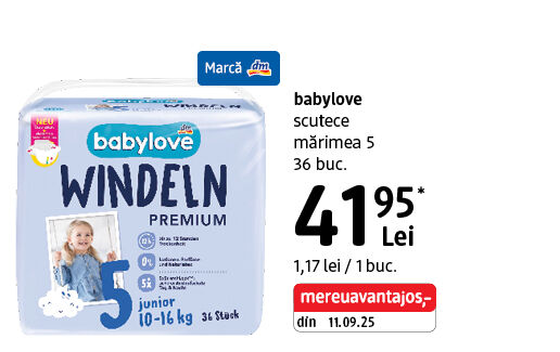 babylove scutece mărimea 5