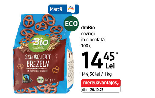 dmBio covrigi în ciocolată