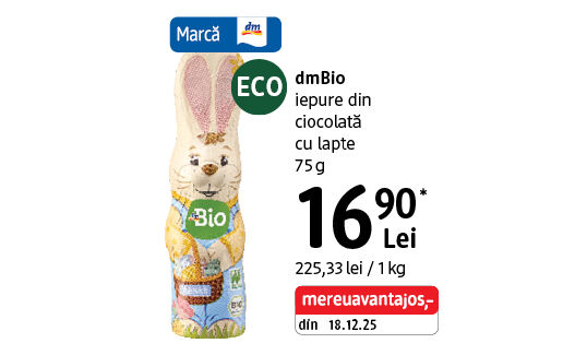 dmBio iepure din ciocolata