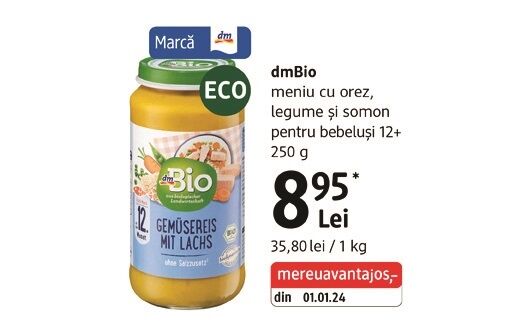 dmBio meniu cu orez