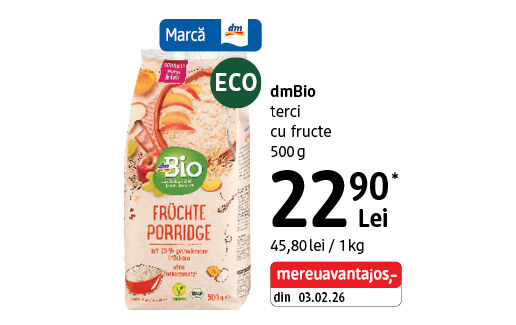 dmBio terci cu fructe