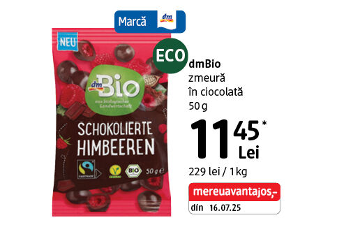 dmBio zmeură în ciocolată