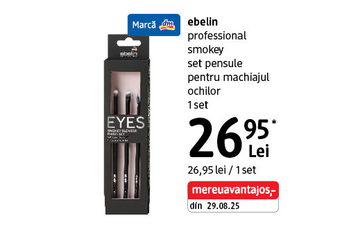 Ofertă ebelin Professional Smokey set pensule - dm
