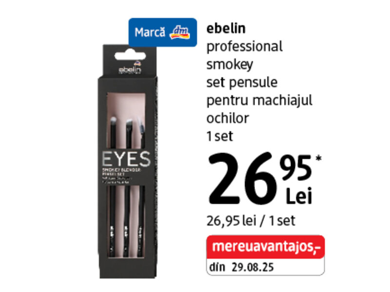 Ofertă ebelin Professional Smokey set pensule - dm