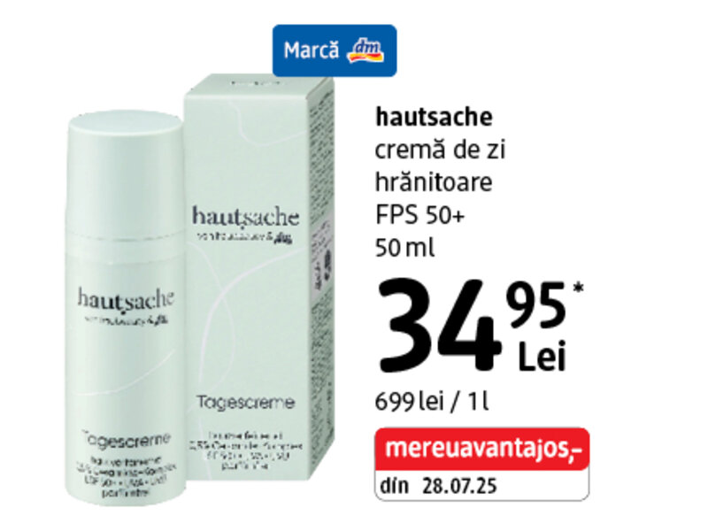Ofertă hautsache cremă de zi hrănitoare - dm